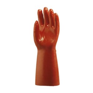 Gant PVC 40 cm, rouge enduit, modèle standard Réf 3641