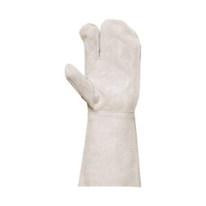 Gant Soudeur 3 doigts tout croûte vachette manchette 15 cm Réf 2517